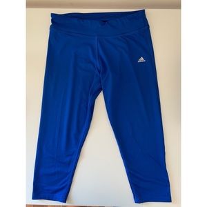 Adidas leggings blue capris climalite